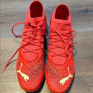 Puma Fiery Red Soccer Shoes